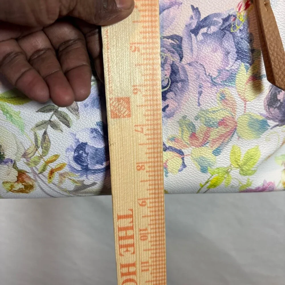 Great Condition Elliott Lucca Delphine Floral Tote  Pink & White Purple - Picture 11 of 11